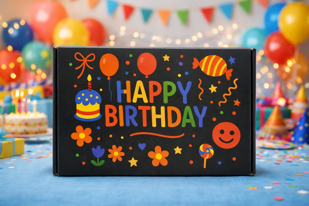 Happy Birthday Chocolate Gift Box | 8 Full Sized Bars | Letterbox Gifts | For Kids | Him | Her | 18th 21st 30th 40th 50th Birthday |