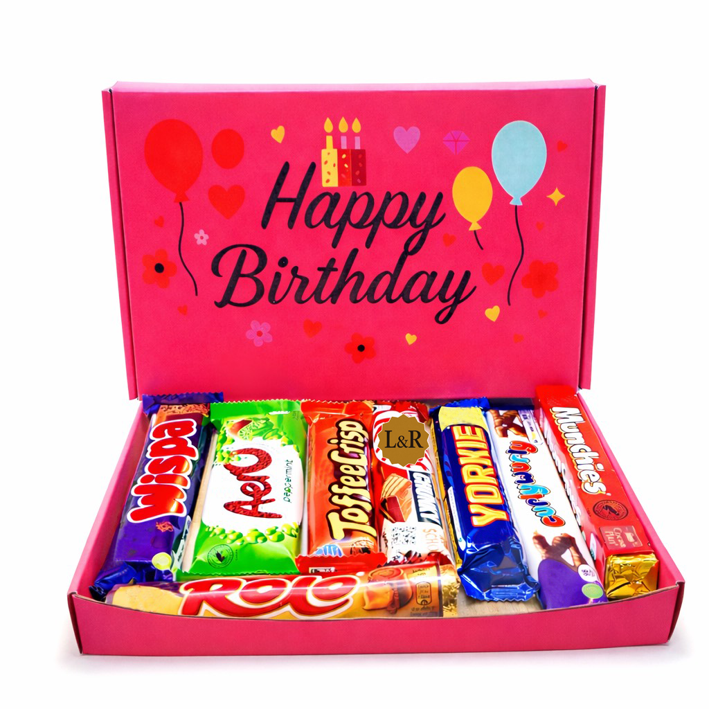 Birthday Chocolate Gift Box for Her – Elegant Birthday Gift, Chocolate Hamper, Letterbox Gifts
