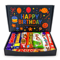Happy Birthday Chocolate Gift Box | 8 Full Sized Bars | Letterbox Gifts | For Kids | Him | Her | 18th 21st 30th 40th 50th Birthday |