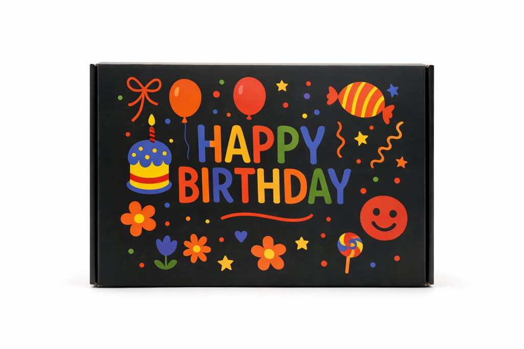 Happy Birthday Chocolate Gift Box | 8 Full Sized Bars | Letterbox Gifts | For Kids | Him | Her | 18th 21st 30th 40th 50th Birthday |
