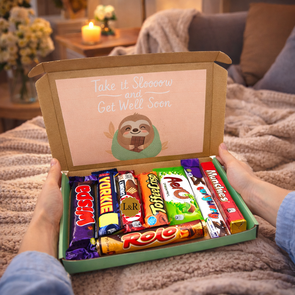 Get Well Soon Gift - Chocolate Hamper | 8 Full Sized Bars | Letterbox Gifts | Get Well Soon Chocolate Gift Box