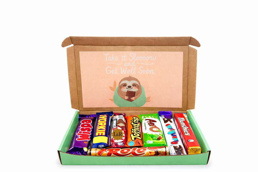 Get Well Soon Gift - Chocolate Hamper | 8 Full Sized Bars | Letterbox Gifts | Get Well Soon Chocolate Gift Box